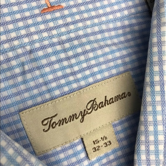 TOMMY BAHAMA MENS BUTTON SHIRT SZ 15 1/2 - 32  33 - Picture 4 of 9